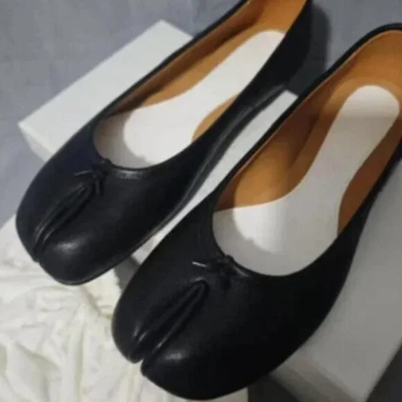 Maison Margiela Tabi Ballet Flat Split Toe Leather Japan good